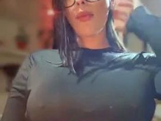 Amateur striptease and Solo masturbation