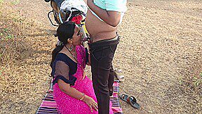 Indian Wife Outdoor Blowjob Licking Fingered and Fucked